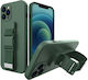 Rope Back Cover Silicon 1mm cu Curea Verde (Galaxy A32 4G -> Galaxy A32 4G)