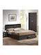 Capri Bed Semi-double Wooden Zebrano with Slats for Mattress 120x200cm