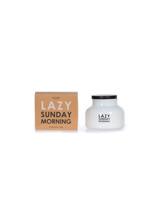 Nef-Nef Homeware Αρωματικό Κερί Lazy Sunday Morning σε Βάζο Λευκό 425gr