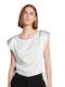 Matis Fashion Αμάνικη Γυναικεία Μπλούζα Καλοκαιρινή Λευκή