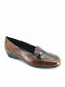 Leather Women's Loafers in Brown Color