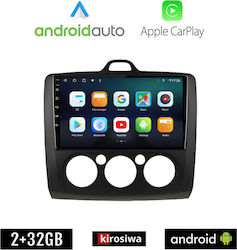 Kirosiwa Ηχοσύστημα Αυτοκινήτου για Ford Focus (Bluetooth/USB/WiFi/GPS/Apple-Carplay/Android-Auto) με Οθόνη Αφής 9"