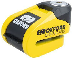 Oxford Motorcycle Disc Brake Lock with Alarm & 10mm Pin in Yellow