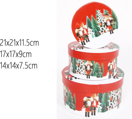 Cosmofan Set Hârtie Crăciun Cutie pentru Cadou Multicolor 3buc