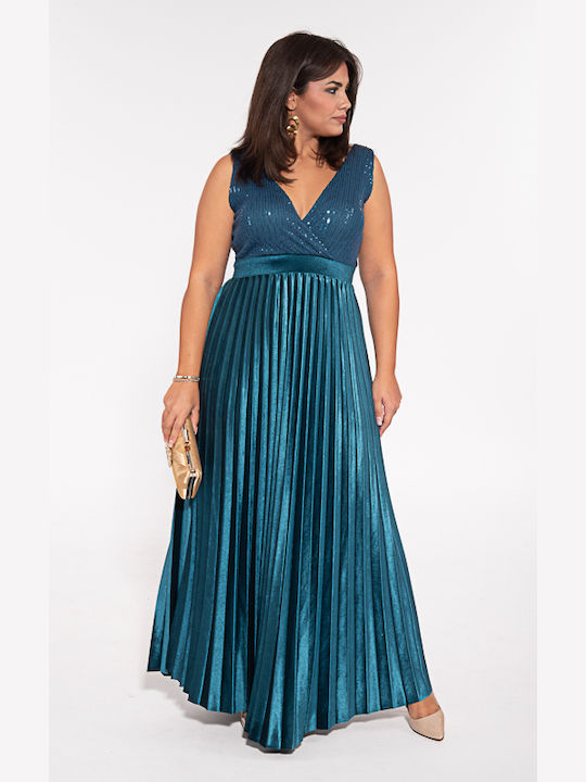 Korinas Fashion Maxi Evening Dress Blue