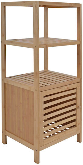 Ankor Floor Bathroom Shelf Bamboo with 2 Shelves 36x33x100cm Blue