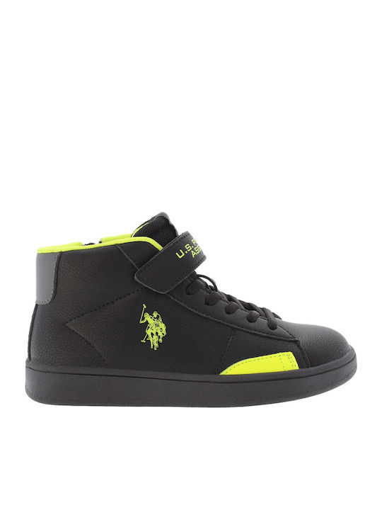 Παιδικά Sneakers High με Σκρατς Μαύρα