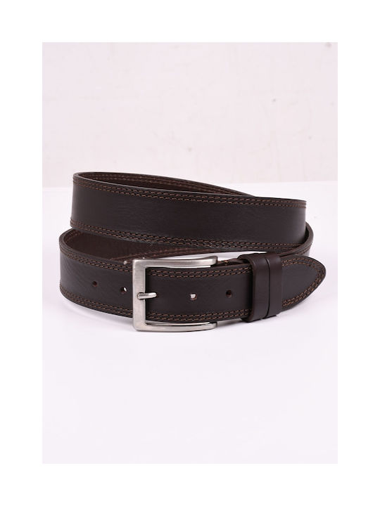 Mcan Men's Leather Belt Brown