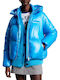 Kurz Damen Puffer Jacke für Winter Türkis