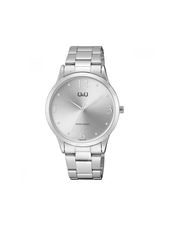 Q&Q Watch Battery with Silver Metal Bracelet