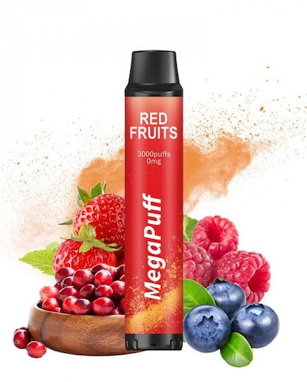 MegaPuff Țigară Electronică de Unică Folosință 3000 Inhalări Fără Nicotină 8ml Roșie