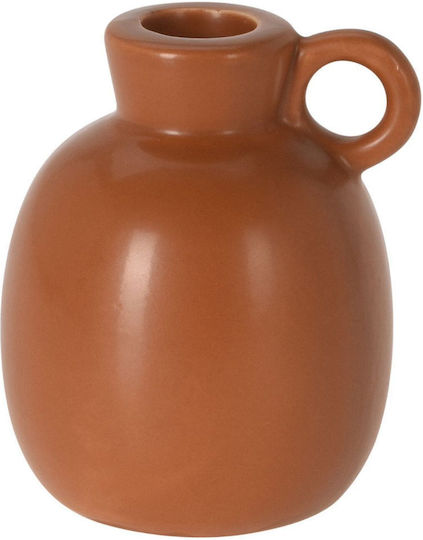 Koopman General Use Vase with Lid Ceramic Brown 8x10cm 1 Pieces