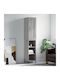 Bookcase Grey 34.5x34x180cm