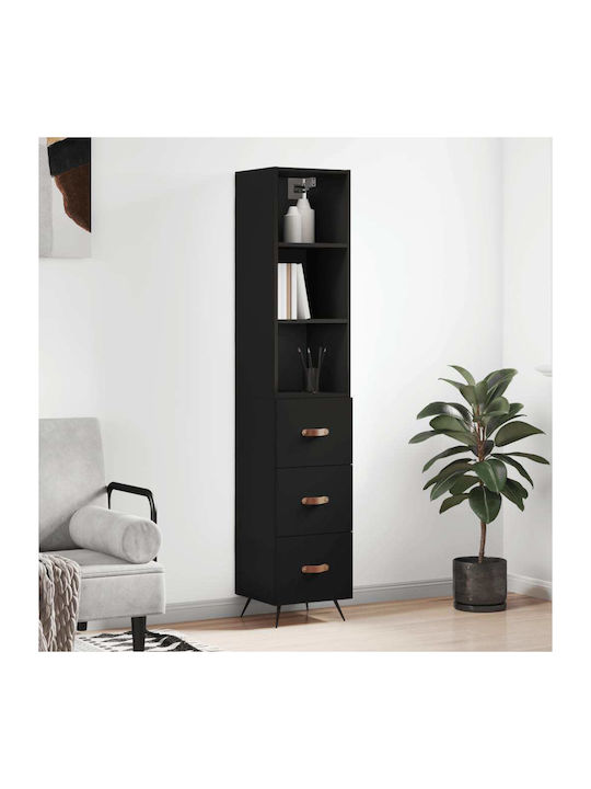 Schrank Boden Black 34.5x34x180cm