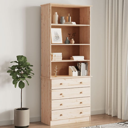 Βιβλιοθήκη Μπεζ 77x35x186.5εκ.