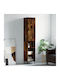 vidaXL Bibliothek Rauch Eiche 34.5x34x180cm
