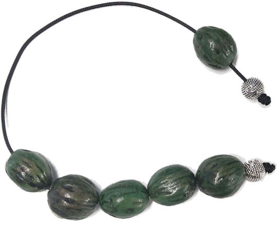 Scented Nutmeg Begleri with 6 Beads Green 1.5cm