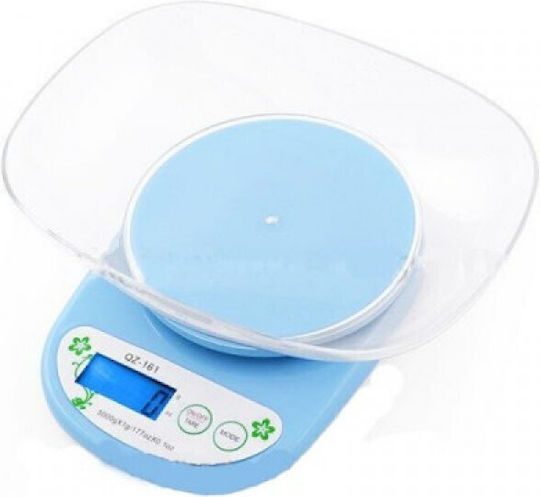 Digital Kitchen Scale Up To 5kg Light Blue
