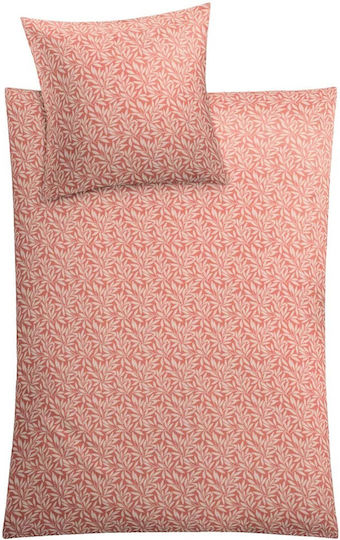 Kleine Wolke Duvet Cover Cotton Single 135x200 Salvia Coral