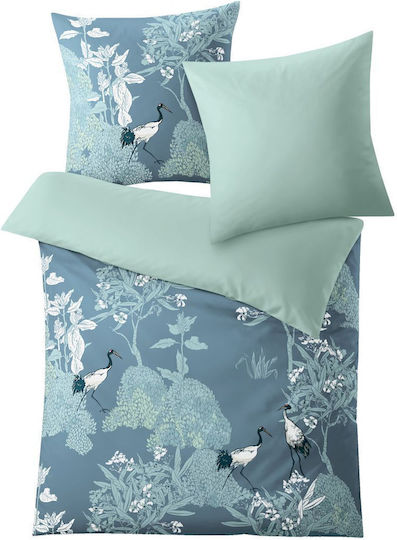 Kleine Wolke Duvet Cover Cotton Single 135x200 Doli Turquoise