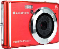 AgfaPhoto DC5500 Kompakte Kamera 24MP mit Bildschirmgröße 2.4" Rot