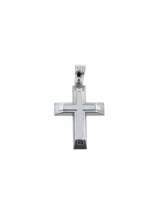 Weißgold Kreuz 14K