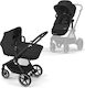 Cybex Lux Ρυθμιζόμενο Καρότσι 2 σε 1 Moon Black