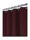 Casetti Fabric Shower Curtain 180x180cm Chocolate
