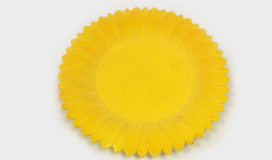 Faitakis Pack Round Decorative Platter Yellow 28x28cm