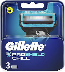 Gillette Fusion Proshield Chill Replacement Blades with 3pcs