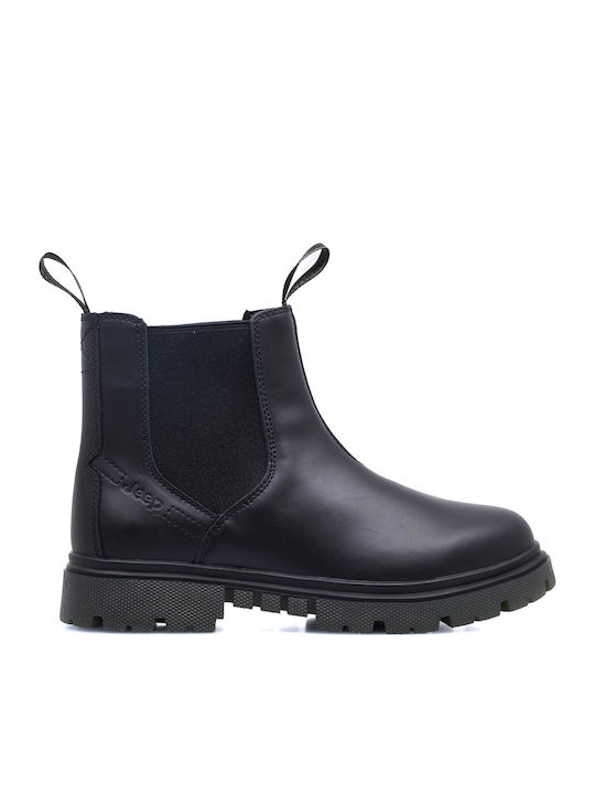 Leder Chelsea Herrenstiefel Schwarz