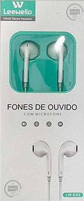 Leewello In-ear Handsfree με Βύσμα Lightning Λευκό