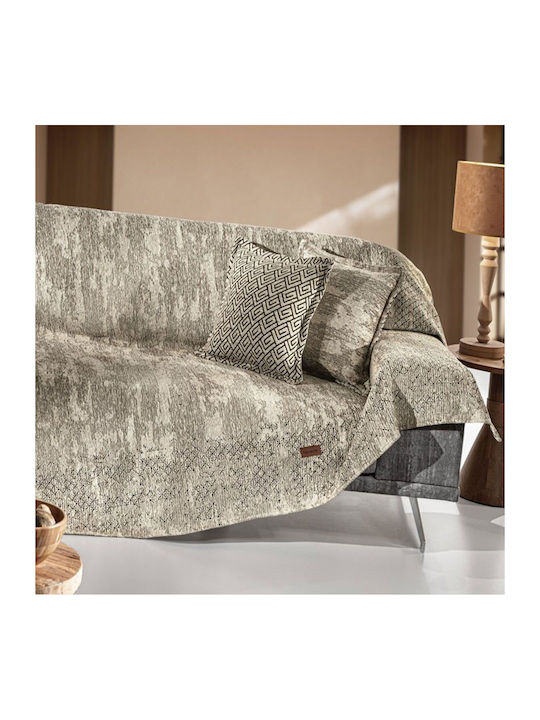 Guy Laroche Nobel Ριχτάρι Διθέσιου Καναπέ Chenille 180x250εκ. Sand 1133030223009