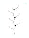 24home.gr Wall Mounted Metallic Coat Rack Black 147cm