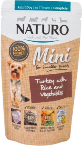 Naturo Wet Food Dogs in Pouches with Turkey Grain-Free 150gr