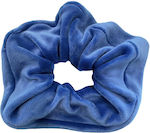 Ръчно изработени панделки за коса Velvet Blue - Scrunchie