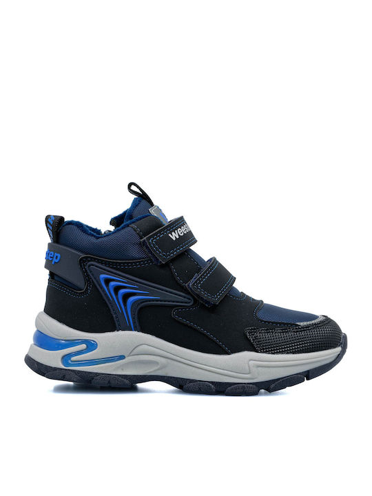 Weestep Παιδικά Sneakers High με Σκρατς Μπλε