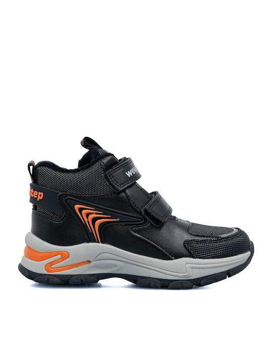 Παιδικά Sneakers High με Σκρατς Μαύρα