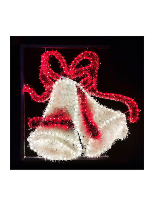Aca Christmas Rope Light in Shape Bell Red Bell Red 80x80x80cm Double Bells