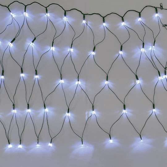 50 Светлини LED 0.8m. x 55бр Хладен бял тип Мрежа 1бр