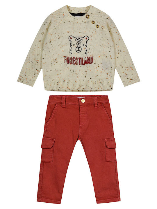 Energiers Kids Set with Pants Winter 2pcs Red