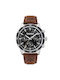 Timberland Watch Battery with Brown Leather Strap