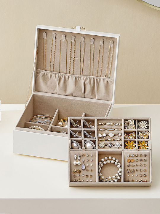 Songmics Wooden Jewellery Box White 24x20.5x11cm Songmics Wooden Jewellery Box White 24x20.5x11cm