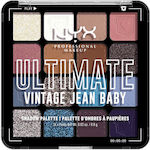 Nyx Professional Makeup Paletă cu Farduri de Pleoape Matifiant Formă Solidă Vintage Jean Baby