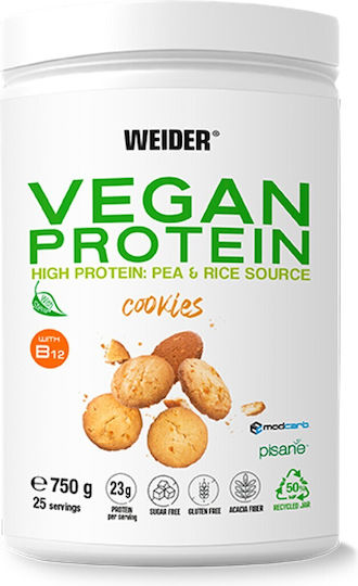 Weider Vegan Protein Χωρίς Λακτόζη με Γεύση Cookies 750gr