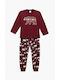 Minerva Kids' Pajamas Winter Burgundy Bear