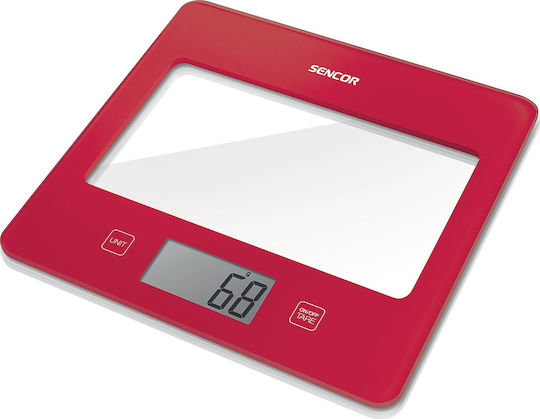 Sencor Digital Kitchen Scale Up To 5kg Red