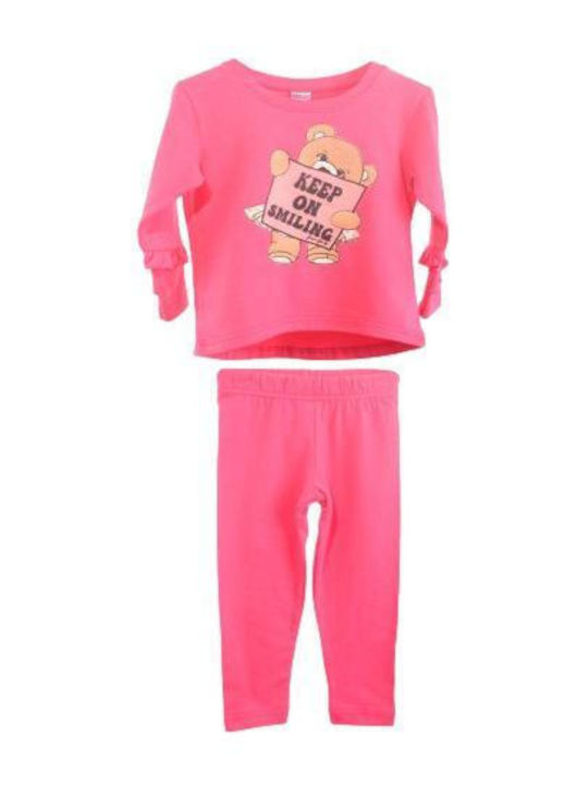 Joyce Kids Set with Leggings Winter 2pcs Fuchsia