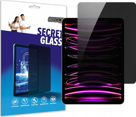 GrizzGlass Secretglass Gehärtetes Glas iPad Pro 2020/2021/2022 11” Schwarz