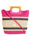 Modissimo Stroh Strandtasche Fuchsia